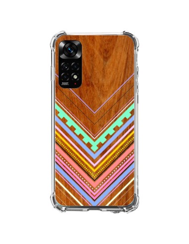 Coque Xiaomi Redmi Note 11 / 11S Azteque Arbutus Pastel Bois Aztec Tribal - Jenny Mhairi