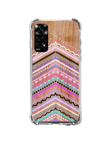 Coque Xiaomi Redmi Note 11 / 11S Purple Chevron Wild Wood Bois Azteque Aztec Tribal - Jenny Mhairi