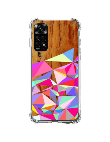Xiaomi Redmi Note 11 / 11S Case Wooden Multi Geo Wood Aztec Tribal - Jenny Mhairi