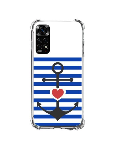 Coque Xiaomi Redmi Note 11 / 11S Mariniere Encre Marin Coeur - Jonathan Perez