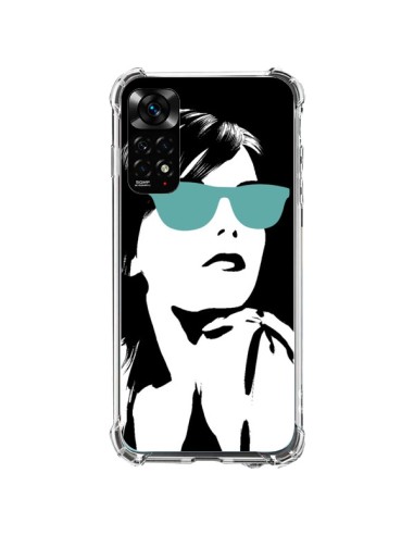 Coque Xiaomi Redmi Note 11 / 11S Fille Lunettes Bleues - Jonathan Perez