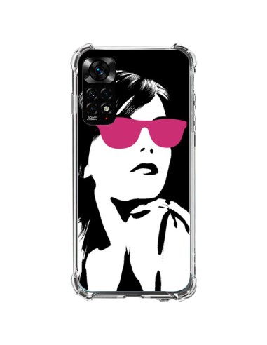 Coque Xiaomi Redmi Note 11 / 11S Fille Lunettes Roses - Jonathan Perez