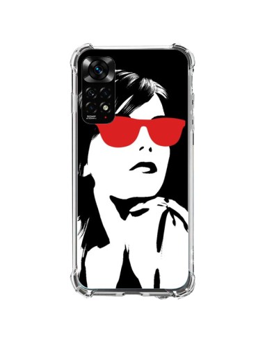 Coque Xiaomi Redmi Note 11 / 11S Fille Lunettes Rouges - Jonathan Perez