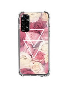 Coque Xiaomi Redmi Note 11 / 11S Roses Triangles Fleurs - Jonathan Perez
