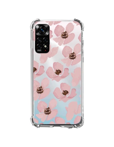 Xiaomi Redmi Note 11 / 11S Case Flowers Pink Clear - Dricia Do