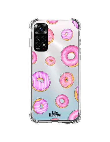 Coque Xiaomi Redmi Note 11 / 11S Pink Donuts Rose Transparente - kateillustrate