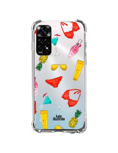 Coque Xiaomi Redmi Note 11 / 11S Summer Essentials Ete Essentiel Transparente - kateillustrate