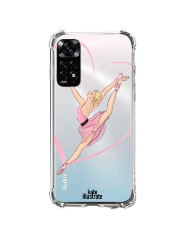 Coque Xiaomi Redmi Note 11 / 11S Ballerina Jump In The Air Ballerine Danseuse Transparente - kateillustrate