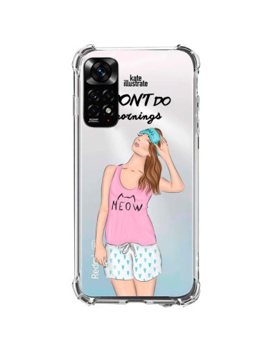 Coque Xiaomi Redmi Note 11 / 11S I Don't Do Mornings Matin Transparente - kateillustrate