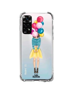 Xiaomi Redmi Note 11 / 11S Case Girl Ballons Clear - kateillustrate