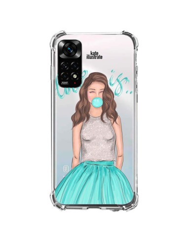 Xiaomi Redmi Note 11 / 11S Case Bubble Girls Tiffany Blue Clear - kateillustrate