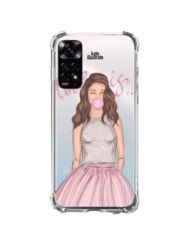 Coque Xiaomi Redmi Note 11 / 11S Bubble Girl Tiffany Rose Transparente - kateillustrate