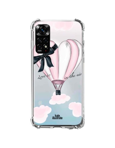 Coque Xiaomi Redmi Note 11 / 11S Love is in the Air Love Montgolfier Transparente - kateillustrate