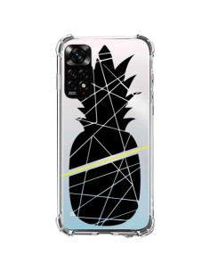 Coque Xiaomi Redmi Note 11 / 11S Ananas Noir Transparente - Koura-Rosy Kane