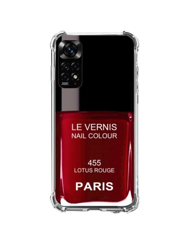 Coque Xiaomi Redmi Note 11 / 11S Vernis Paris Lotus Rouge - Laetitia