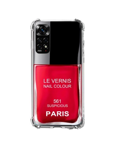 Xiaomi Redmi Note 11 / 11S Case Nail polish Paris Suspicious Red - Laetitia
