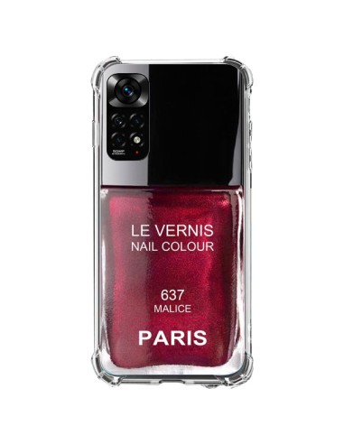 Xiaomi Redmi Note 11 / 11S Case Nail polish Paris Malice Purple - Laetitia