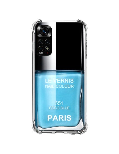 Coque Xiaomi Redmi Note 11 / 11S Vernis Paris Coco Blue Bleu - Laetitia