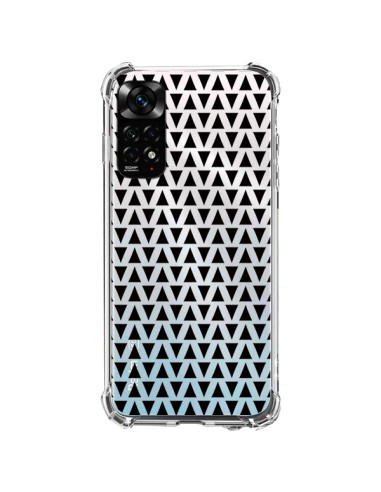 Coque Xiaomi Redmi Note 11 / 11S Triangles Romi Azteque Noir Transparente - Laetitia