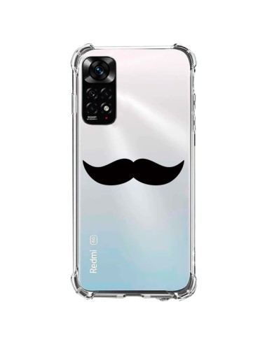 Cover Xiaomi Redmi Note 11 / 11S Baffi Movember Trasparente - Laetitia