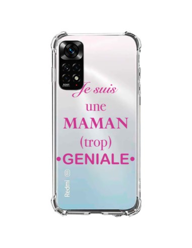 Coque Xiaomi Redmi Note 11 / 11S Je suis une maman trop géniale Transparente - Laetitia