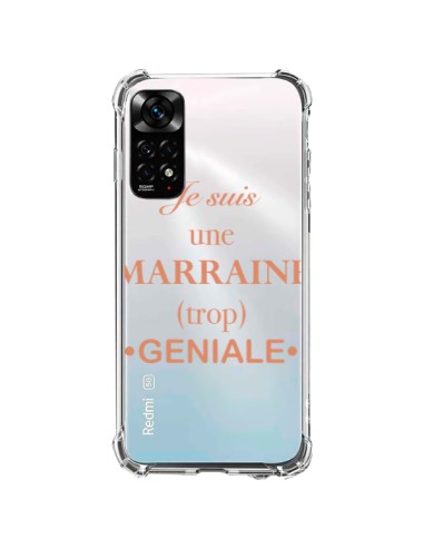 Coque Xiaomi Redmi Note 11 / 11S Je suis une marraine trop géniale Transparente - Laetitia