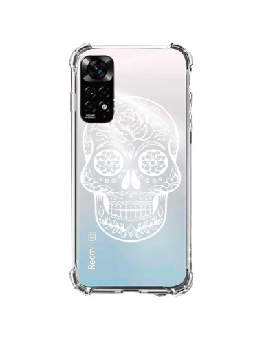 Xiaomi Redmi Note 11 / 11S Case Skull Messicano White Clear - Laetitia