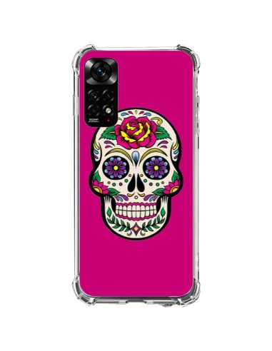 Coque Xiaomi Redmi Note 11 / 11S Tête de Mort Mexicaine Rose Fushia - Laetitia