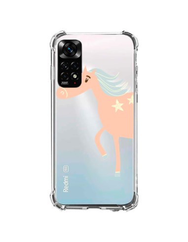Cover Xiaomi Redmi Note 11 / 11S Unicorno Rosa Trasparente - Petit Griffin