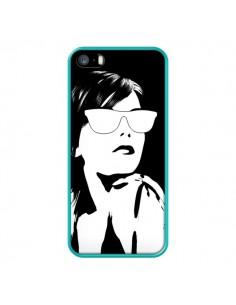 Coque Fille Lunettes Blanches pour iPhone 5 et 5S - Jonathan Perez 2
