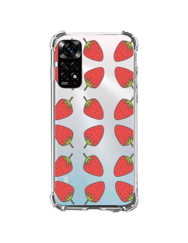 Coque Xiaomi Redmi Note 11 / 11S Fraise Fruit Strawberry Transparente - Petit Griffin