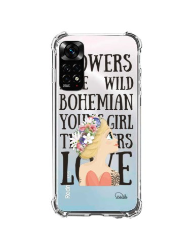 Xiaomi Redmi Note 11 / 11S Case Flowers Love Clear - Lolo Santo
