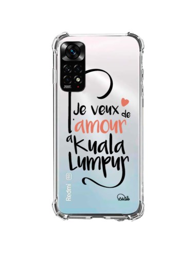 Xiaomi Redmi Note 11 / 11S Case Je veux de l'amour à Kuala Lumpur Clear - Lolo Santo