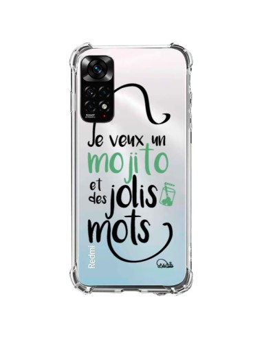 Coque Xiaomi Redmi Note 11 / 11S Je veux un mojito et des jolis mots Transparente - Lolo Santo