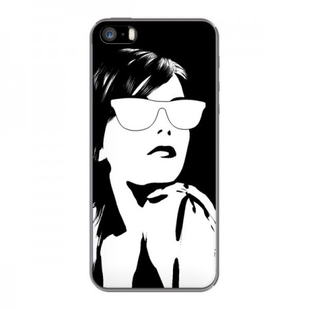 Coque Fille Lunettes Blanches pour iPhone 5 et 5S - Jonathan Perez Coque Fille Lunettes Blanches pour iPhone 5 et 5S - Jonathan Perez