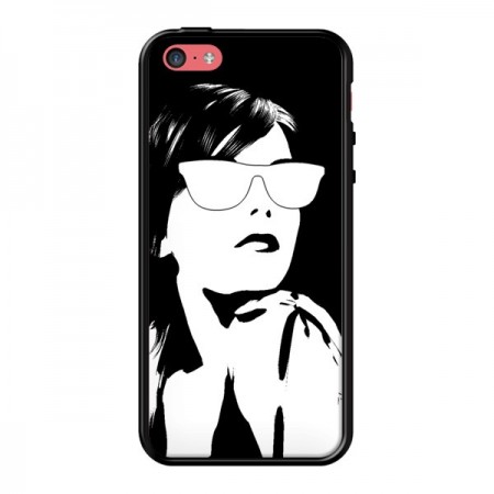 Coque Fille Lunettes Blanches pour iPhone 5C - Jonathan Perez Coque Fille Lunettes Blanches pour iPhone 5C - Jonathan Perez