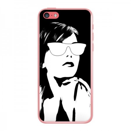 Coque Fille Lunettes Blanches pour iPhone 5C - Jonathan Perez Coque Fille Lunettes Blanches pour iPhone 5C - Jonathan Perez