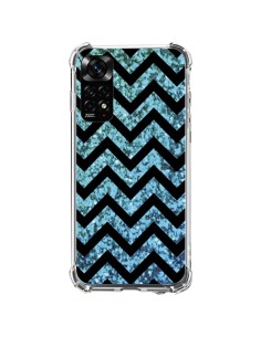 Xiaomi Redmi Note 11 / 11S Case Chevron Aqua Sparkle Triangle Aztec - Mary Nesrala