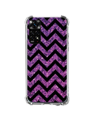 Coque Xiaomi Redmi Note 11 / 11S Chevron Purple Sparkle Triangle Azteque - Mary Nesrala