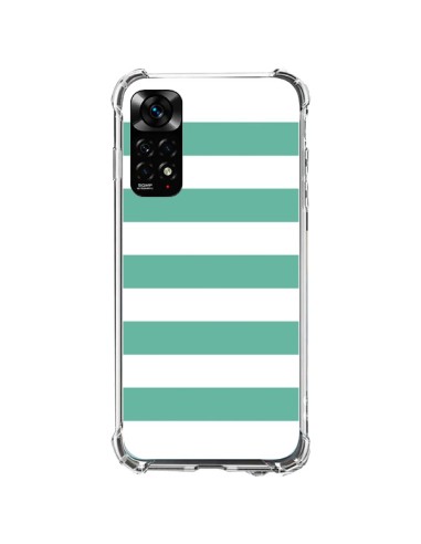 Coque Xiaomi Redmi Note 11 / 11S Bandes Mint Vert - Mary Nesrala