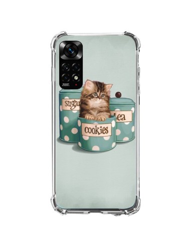 Cover Xiaomi Redmi Note 11 / 11S Gattoon Gatto Kitten Boite Biscotto Pois - Maryline Cazenave