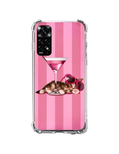 Coque Xiaomi Redmi Note 11 / 11S Chaton Chat Kitten Cocktail Lunettes Coeur - Maryline Cazenave