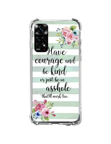 Xiaomi Redmi Note 11 / 11S Case Courage, Kind, Asshole - Maryline Cazenave