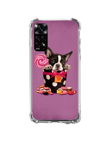 Coque Xiaomi Redmi Note 11 / 11S Chien Dog Boite Noeud Papillon Pois Bonbon - Maryline Cazenave