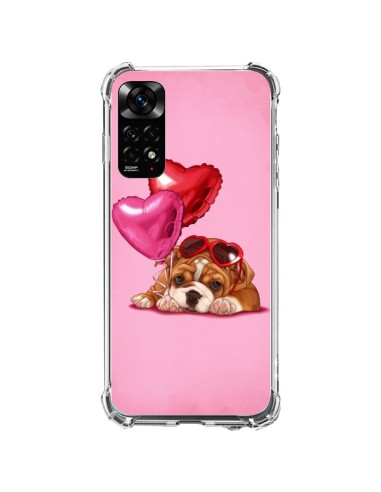 Coque Xiaomi Redmi Note 11 / 11S Chien Dog Lunettes Coeur Ballon - Maryline Cazenave