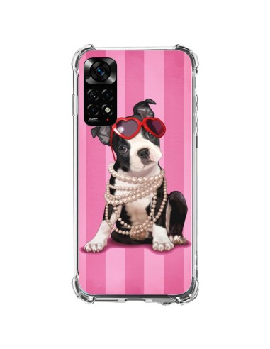 Coque Xiaomi Redmi Note 11 / 11S Chien Dog Fashion Collier Perles Lunettes Coeur - Maryline Cazenave