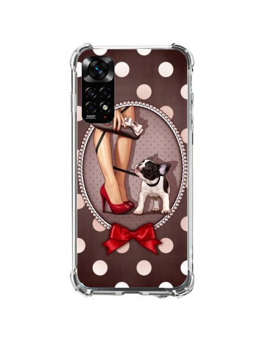 Coque Xiaomi Redmi Note 11 / 11S Lady Jambes Chien Dog Pois Noeud papillon - Maryline Cazenave