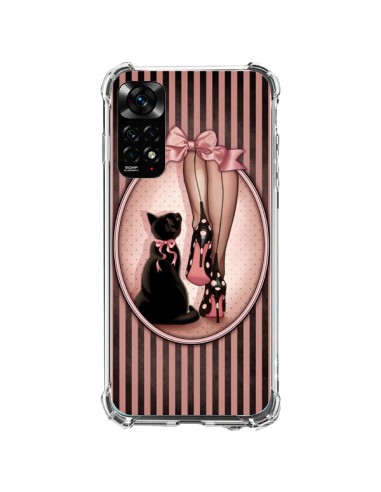 Coque Xiaomi Redmi Note 11 / 11S Lady Chat Noeud Papillon Pois Chaussures - Maryline Cazenave