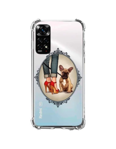 Coque Xiaomi Redmi Note 11 / 11S Lady Jambes Chien Bulldog Dog Transparente - Maryline Cazenave