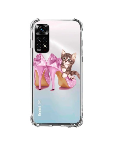Coque Xiaomi Redmi Note 11 / 11S Chaton Chat Kitten Chaussures Shoes Transparente - Maryline Cazenave